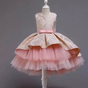 Gorgeous High low pink tulle dress for toddler